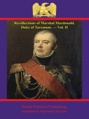 cover image of Recollections of Marshal Macdonald, Duke of Tarentum, Volume 2